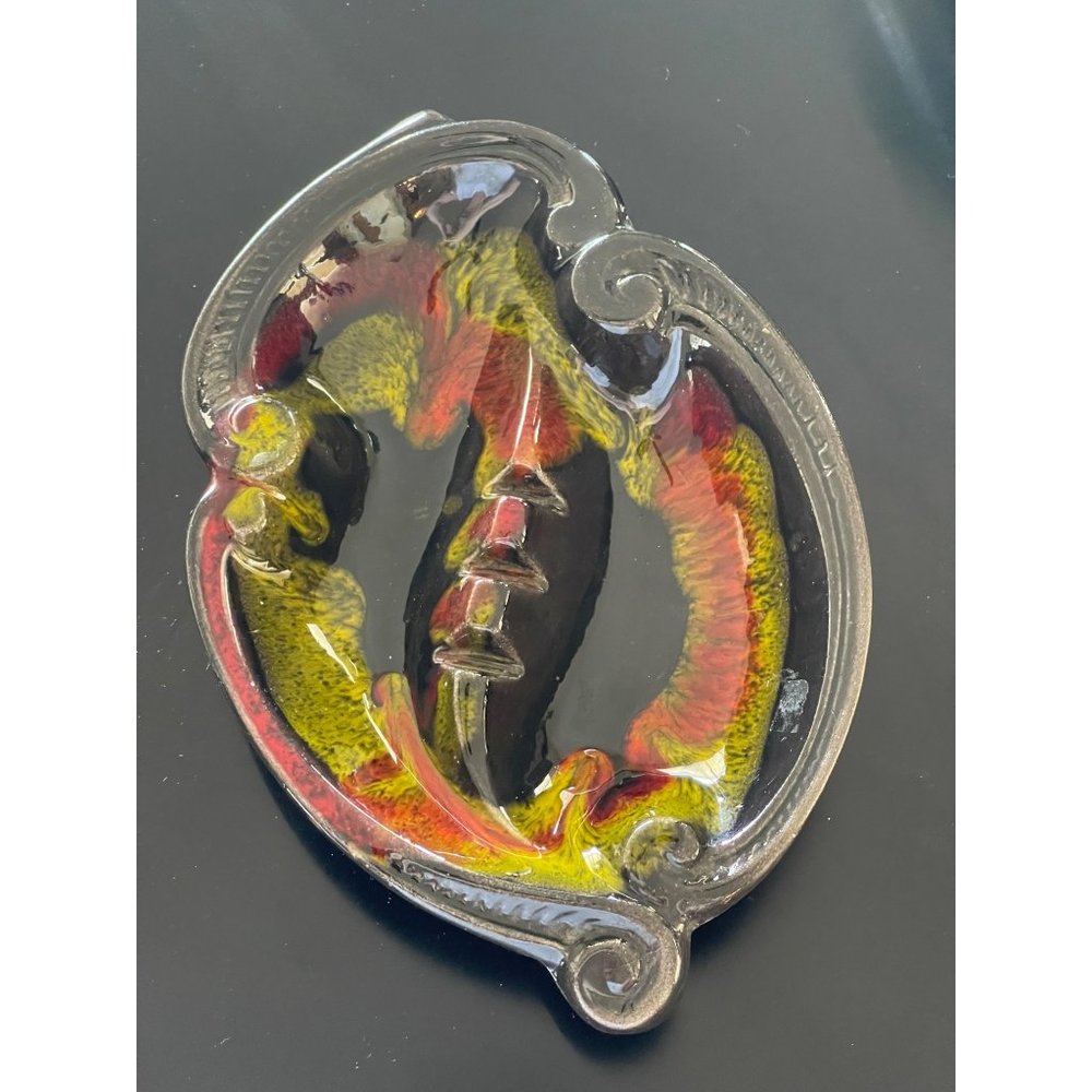 Maurice of California Leaf Vintage Ashtray USA   Mid Century Art  Decor